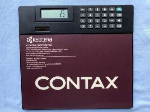 CONTAX KYOCERA MOUSEPAD 21CM X 23CM WITH SOLAR CALCULATOR