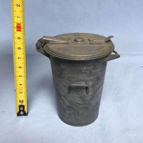 Rubish Bin pewter, mini figure, decoration item , collection item, approx. 9cm x 6cm