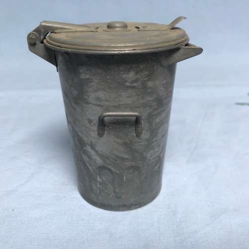 Rubish Bin pewter, mini figure, decoration item , collection item, approx. 9cm x 6cm