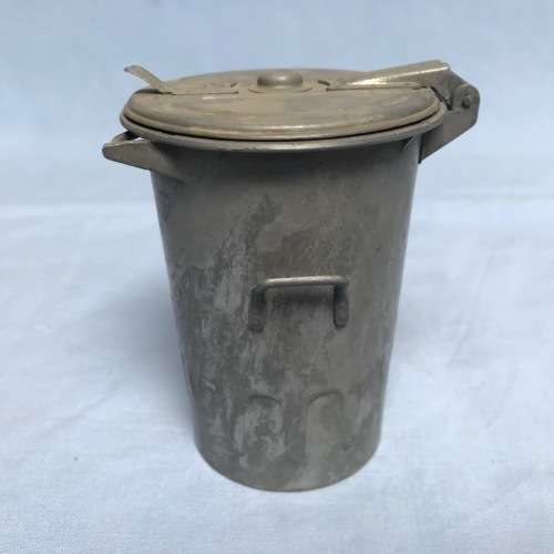 Rubish Bin pewter, mini figure, decoration item , collection item, approx. 9cm x 6cm