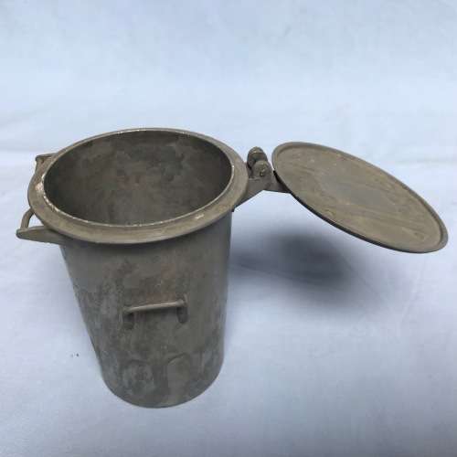 Rubish Bin pewter, mini figure, decoration item , collection item, approx. 9cm x 6cm
