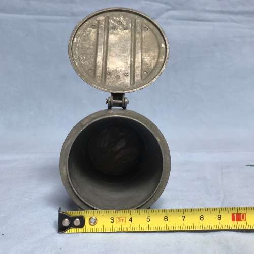 Rubish Bin pewter, mini figure, decoration item , collection item, approx. 9cm x 6cm