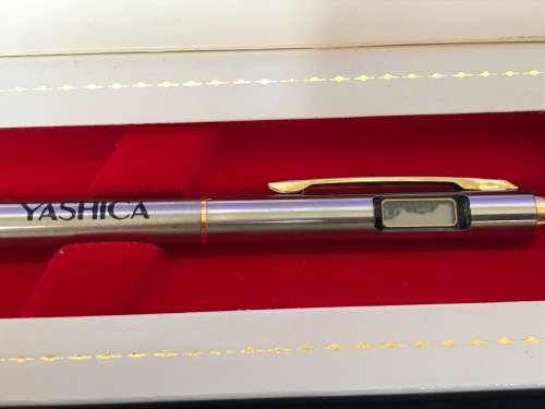 2 X Yashica ball pen LED Time Pen - VINTAGE COLLECTORS ITEM