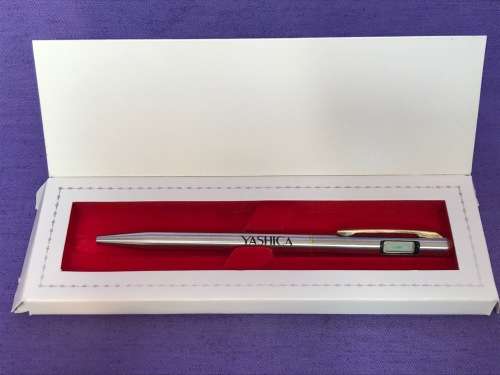 2 X Yashica ball pen LED Time Pen - VINTAGE COLLECTORS ITEM
