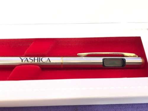 2 X Yashica ball pen LED Time Pen - VINTAGE COLLECTORS ITEM