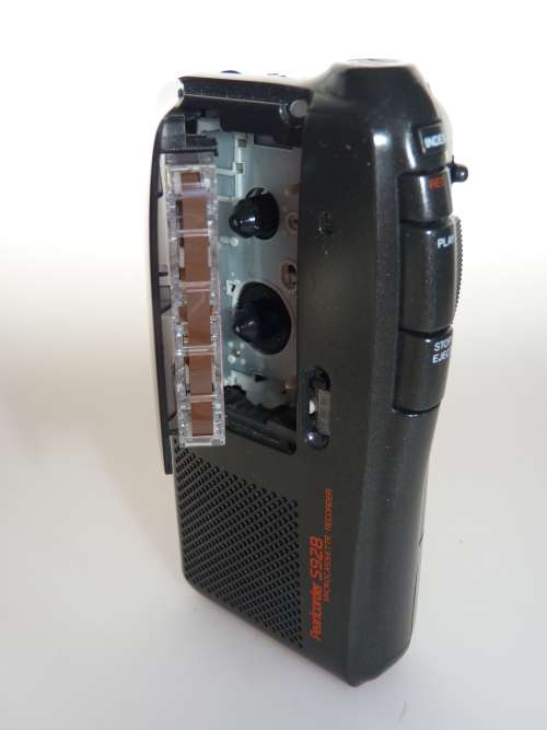 Olympus Pearlcorder S928 microcassette recorder dictaphone in original box , working