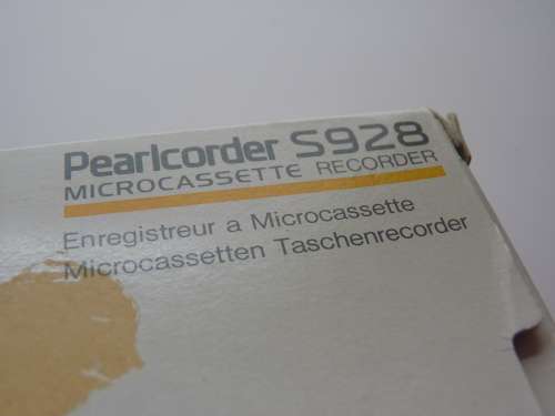 Olympus Pearlcorder S928 microcassette recorder dictaphone in original box , working