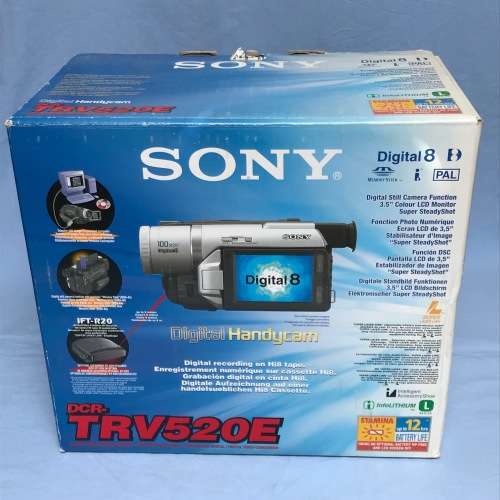 SONY DCR TRV 520 E, TRV520E, DIGITAL 8, HI 8 , 8MM VIDEO HANDYCAM, VIDEO CAMERA, COLLECTORS ITEM