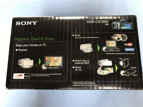 SONY HDR CX 190E, DIGITAL HD VIDEO CAMERA RECORDER, PAL, IN GOOD CONDITION