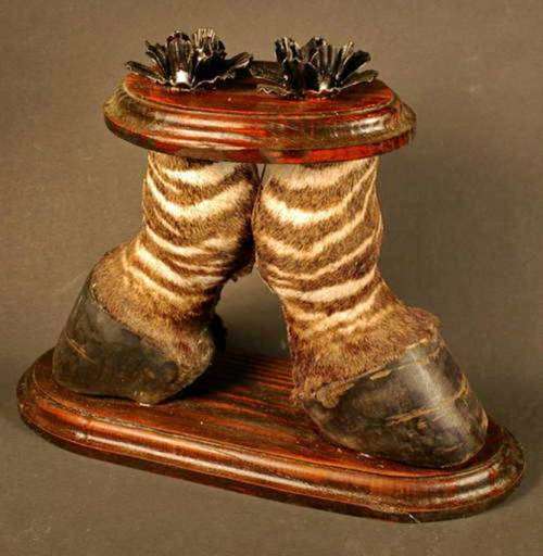 HARTMANNS ZEBRA CANDLE HOLDER ,COLLECTORS ITEM