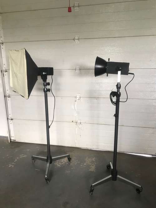 Studio Flashlight Set  on Hensel Studio Tripods with rolls