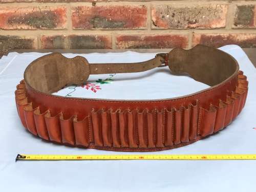 F.Expsoito shotgun shell belt leather for 20 rounds plus 12 x ammo rounds 30.06 and similar