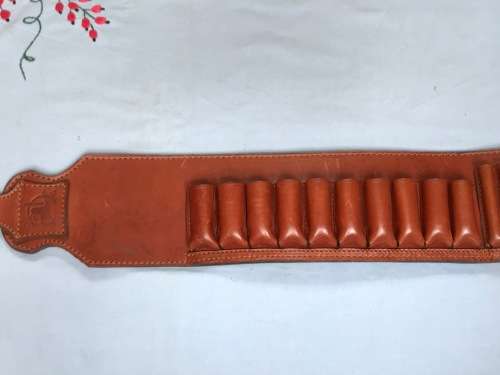F.Expsoito shotgun shell belt leather for 20 rounds plus 12 x ammo rounds 30.06 and similar