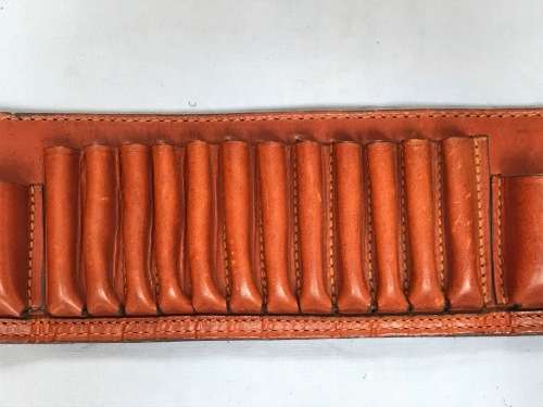 F.Expsoito shotgun shell belt leather for 20 rounds plus 12 x ammo rounds 30.06 and similar