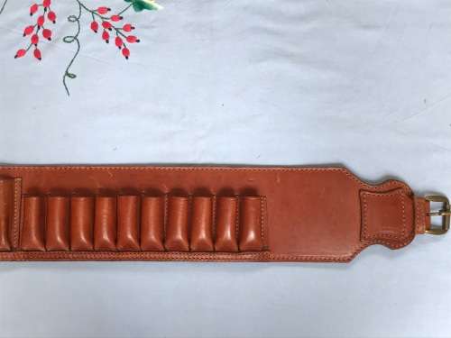 F.Expsoito shotgun shell belt leather for 20 rounds plus 12 x ammo rounds 30.06 and similar