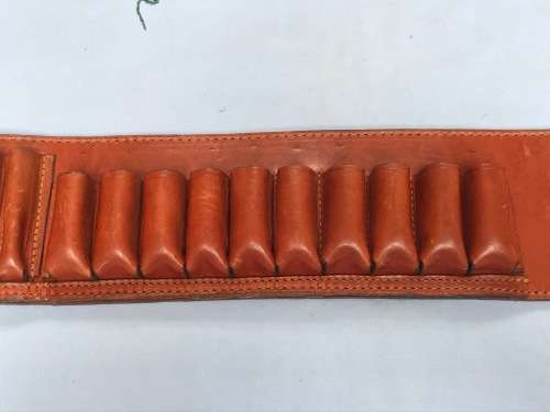 F.Expsoito shotgun shell belt leather for 20 rounds plus 12 x ammo rounds 30.06 and similar