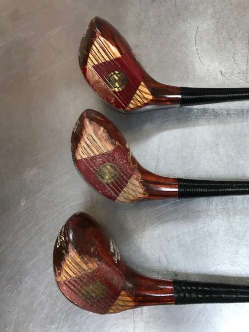Wilson Sam Snead Blue Ridge Golf Clubs Wood Set 4325 1+3+5 Club,vintage CLIMA / GUARD STRATA-BLOC