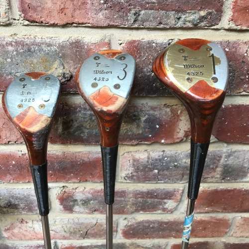 Wilson Sam Snead Blue Ridge Golf Clubs Wood Set 4325 1+3+5 Club,vintage CLIMA / GUARD STRATA-BLOC