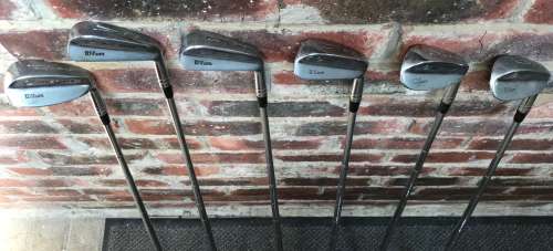 Wilson Blue Ridge Golf Clubs 4,5,6,8,9,pitching wedge ,sam snead , vintage, collectors item