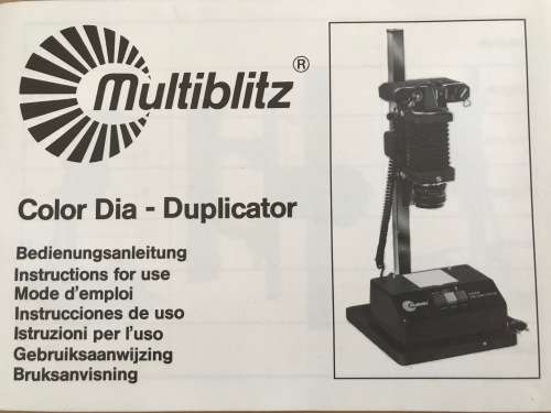 Multiblitz Color SLIDE-Duplicator. Made in W.Germany