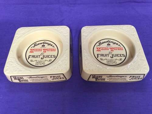 1 X ENGLISH SCANDIC DESIGNED STONEWARE PORCELAIN ASHTRAYS, 17CM - COLLECTORS ITEM