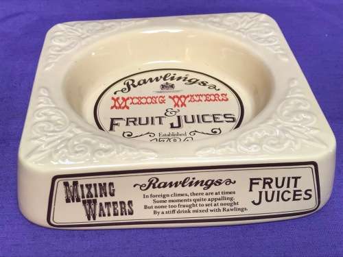 1 X ENGLISH SCANDIC DESIGNED STONEWARE PORCELAIN ASHTRAYS, 17CM - COLLECTORS ITEM