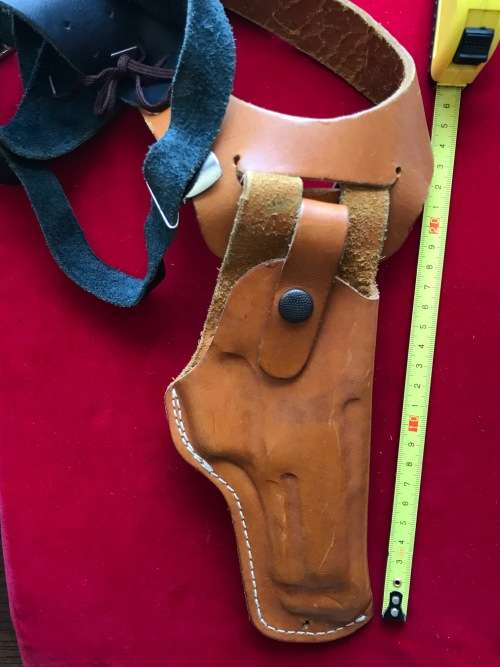 Genuine shoulder leather holster for revolver , brown,