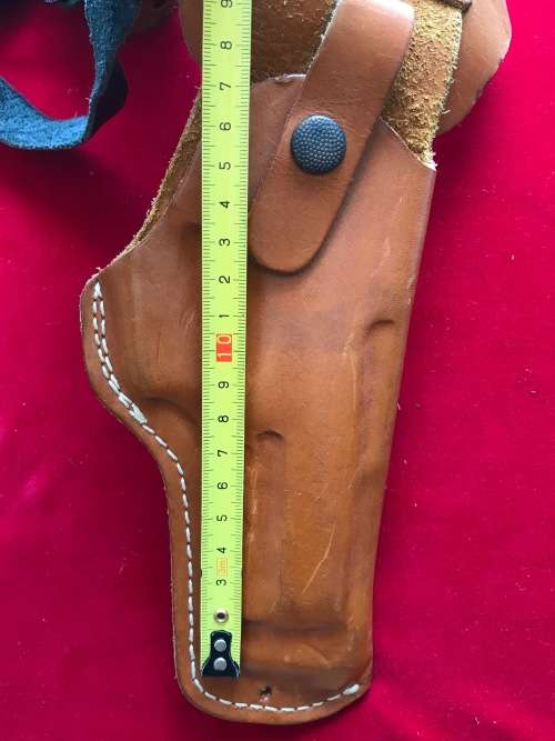 Genuine shoulder leather holster for revolver , brown,