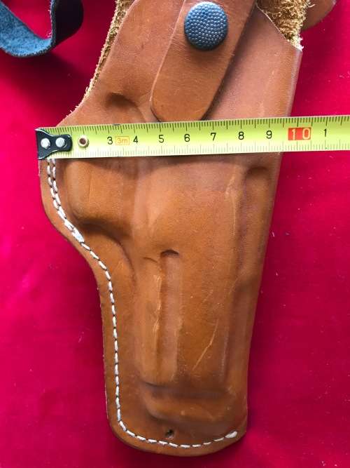 Genuine shoulder leather holster for revolver , brown,