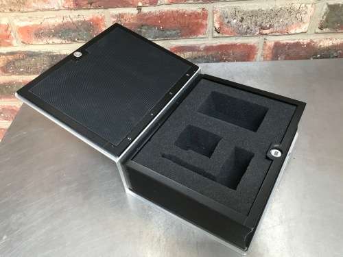 Storage book with Zeiss / Contax stickers,  material: aluminium and plastic/wood ?