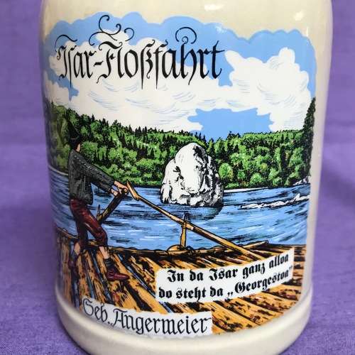 Vintage Beer Mug Isar Flossfahrt Germany, Made in Germany,