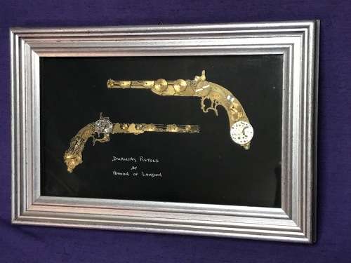 Horological Collage DUELLING PISTOLS  by Ammon of London, collectors item, vintage