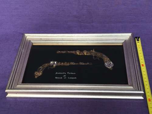 Horological Collage DUELLING PISTOLS  by Ammon of London, collectors item, vintage