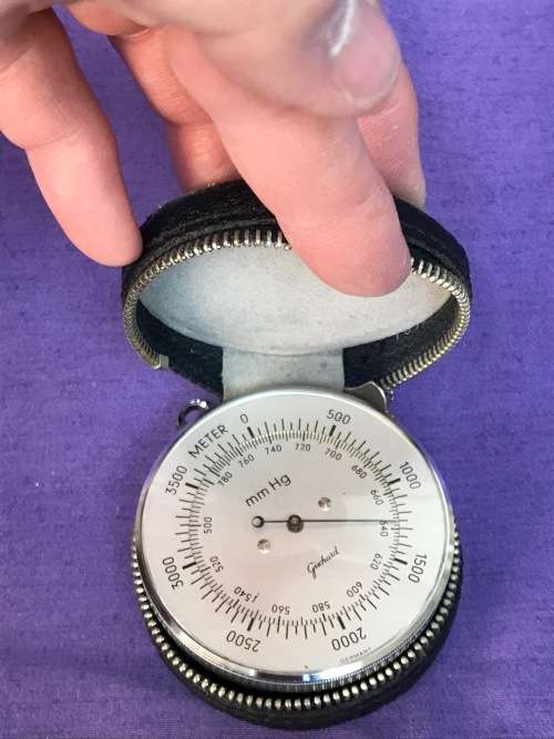 Gischard germany altimeter in pouch, vintage, collectors item