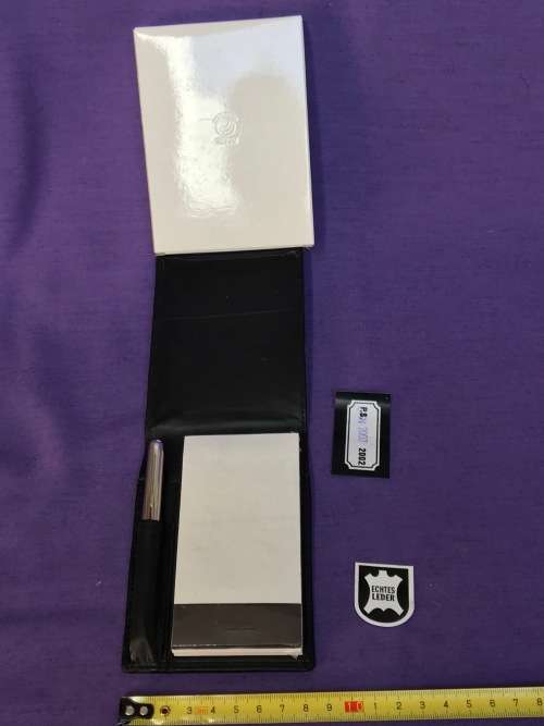 Zeiss Leather writing block with pen