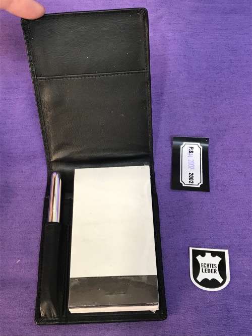 Zeiss Leather writing block with pen