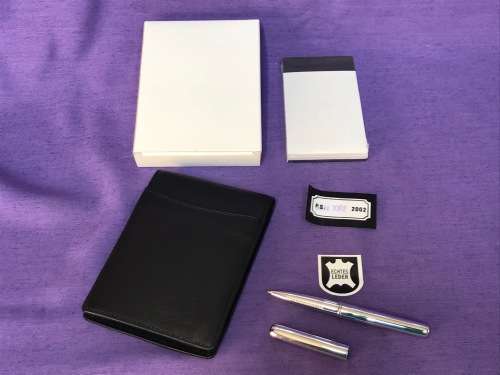 Zeiss Leather writing block with pen