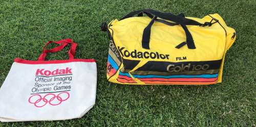 2 Kodak Bags (Kodacolor Film Gold 100 Sportsbag) + Kodak Olympic Games,OFFER IS VALID UNTIL 15.06.25