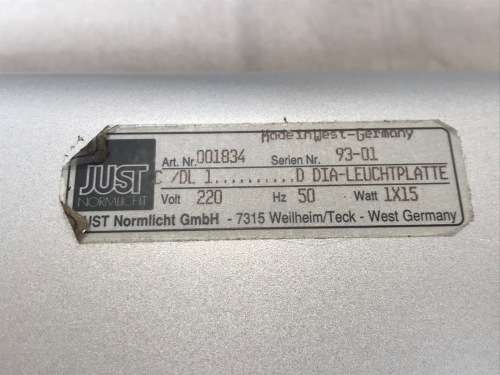 JUST Normlicht West Germany transparent light viewer 30cmx48cm lightbox for X-ray ,slides, negatives