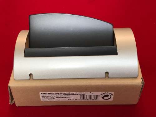 Erno Deluxe Business Card holder metal for desk #801029, new, vintage from the 90s,Desk-Top Access.