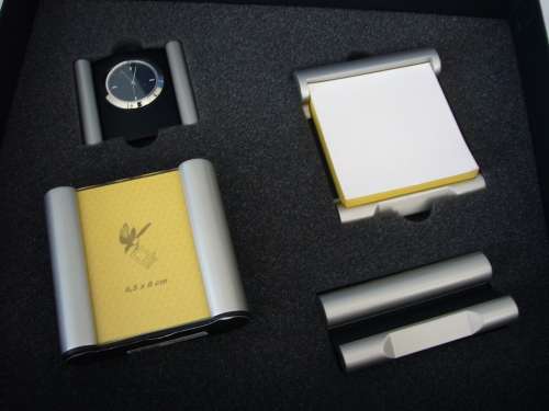 OFFICE DESK SET / METAL-ACCESSOIRES `ERNO`  MADE IN GERMANY / NEW /  TOP QUALITY. FROM THE 90s.
