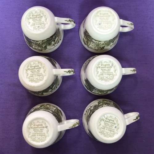 English Countryside Royal Art Pottery Staffordshire Tea -Set, Coffee-Set