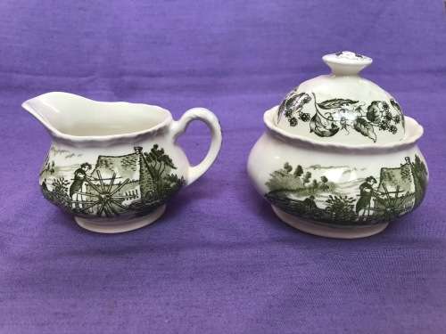 English Countryside Royal Art Pottery Staffordshire Tea -Set, Coffee-Set