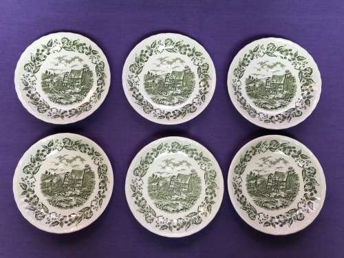 English Countryside Royal Art Pottery Staffordshire Tea -Set, Coffee-Set