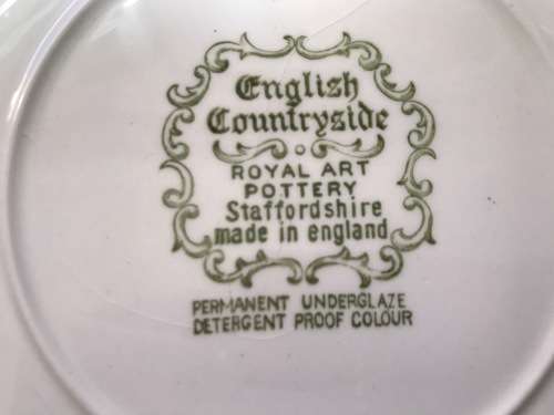 English Countryside Royal Art Pottery Staffordshire Tea -Set, Coffee-Set