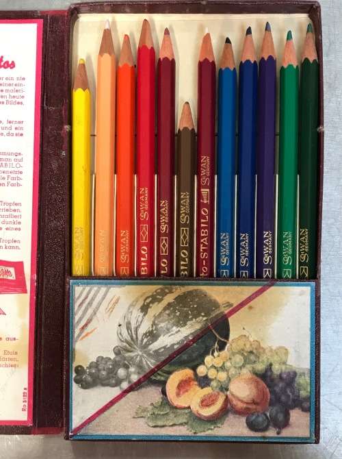 Stabilo Schwan Foto Etui Pencil Set - VINTAGE , COLLECTORS ITEM, + Stabilo Staedler Pen Lot 1