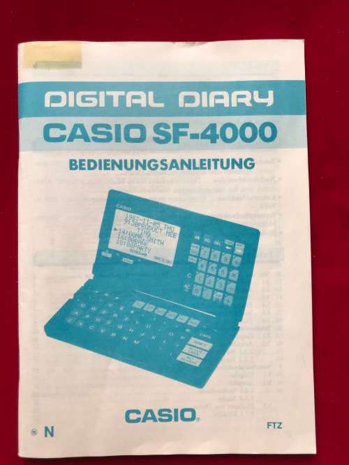 Casio Diary SF-4000  vintage, collectors item
