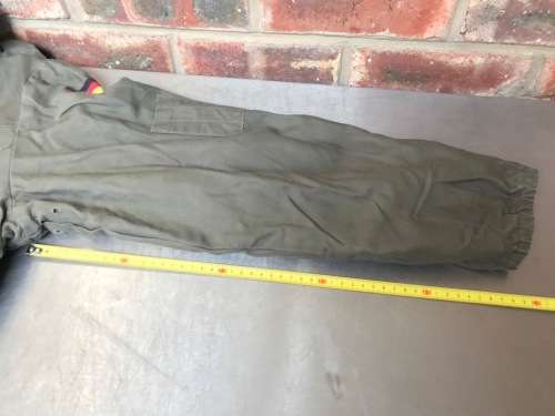 German Military Overall dark green winter-inlet size Gr.11 180-190 , second hand, top