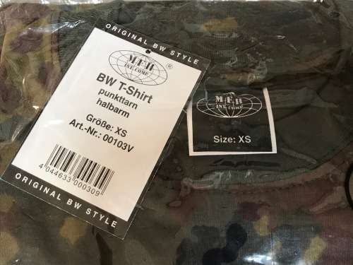 German Military camo T-Shirt Gr.XS,new, OFFER IS VALID UNTIL 15.06.2025