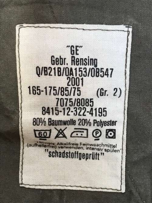 German Military camo pants Gr.2  165-175 R